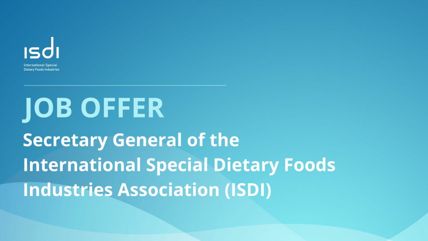 Secretary General of International Special Dietary Foods Industries Association (ISDI)